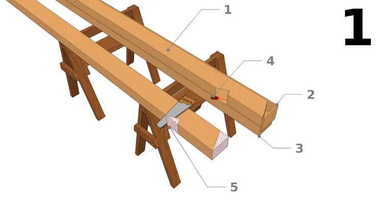Vorbereitung von Grate und Stichsparren