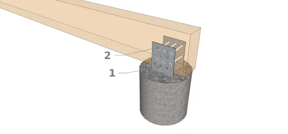 Technik 5 : Verbinder mit Betonanker