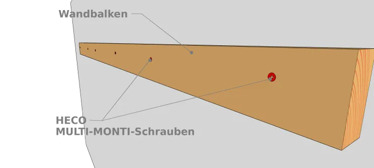Befestigung mit HECO MULTI-MONTI TimberConnect-Schrauben