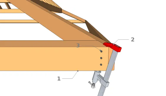 Die Dachrinne befestigen
