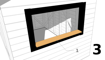 Die Fensterbank sollte ein wenig über