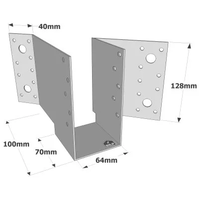 45°-Balkenschuh - Réf. S45D320/64/2