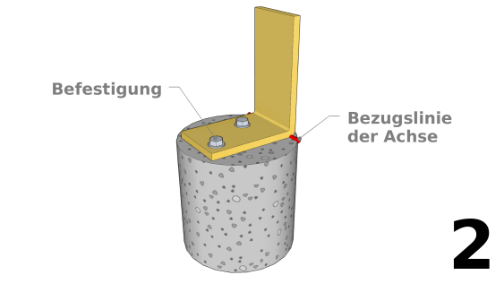 Befestigung der Winkelverbinder am Mauerwerk