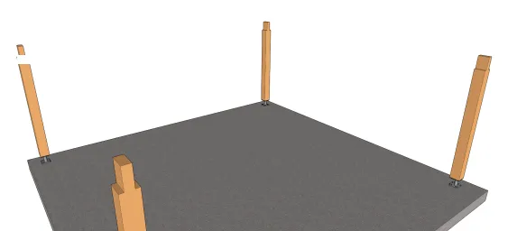 Die Pfosten vorbereiten