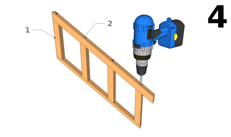 Zusammenbau und Befestigung der Stufensparrenmodule außerhalb des Dachstuhls