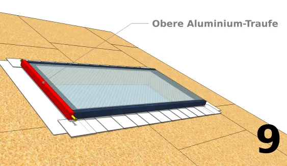 Eine Traufe aus Aluminium
