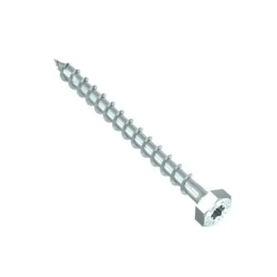 HECO-TOPIX-plus, Kombi-Sechskantkopf, Sechskantkopf + T-Antrieb, Vollgewinde, weiß verzinkt, A3K - Réf. 61237