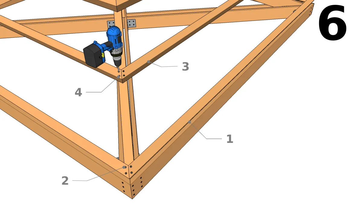 Verlegen und Befestigen der Dachsparren