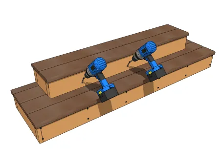 Bau einer Podesttreppe