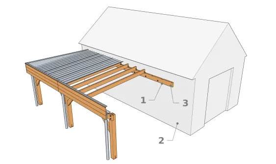 Carport-Rückseite