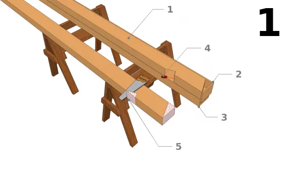 Die Dachstuhlelemente vorbereiten