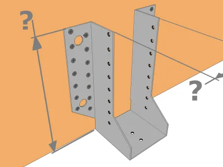 Die Bemessung und die Überprüfung, die für die Auswahl der Balkenschuhe durchzuführen ist