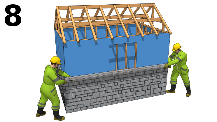 Einbau von Blockschwellen