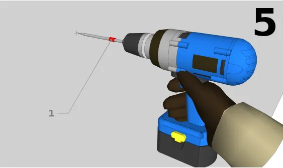 Bohrungen für die Wandbefestigung