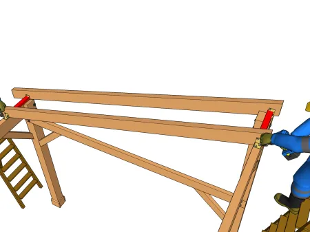 Verlegung der Dachsparren