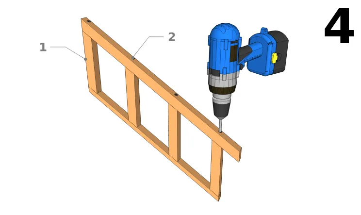 Zusammenbau und Befestigung der Stufensparrenmodule außerhalb des Dachstuhls
