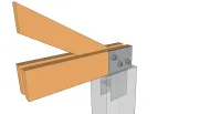 Vorschaubild des Artikels : Befestigung eines Dachbinders an einer Stütze
