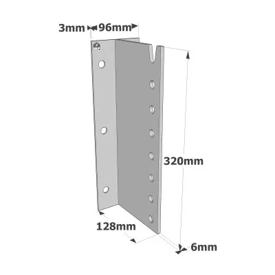 T-Balkenträger für HOLZ/BETON/STAHL - Réf. BTC320-B