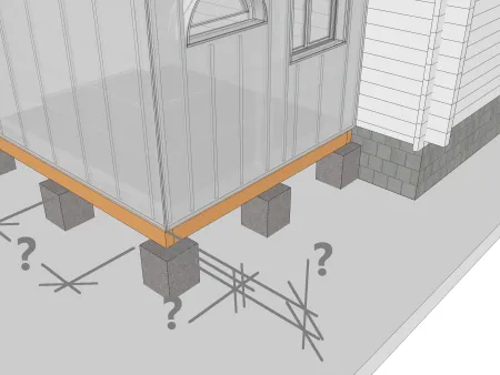 Fall einer Plattform, die eine Konstruktion mit einer tragenden Wand trägt