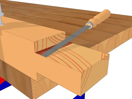 Eine Überblattung herstellen