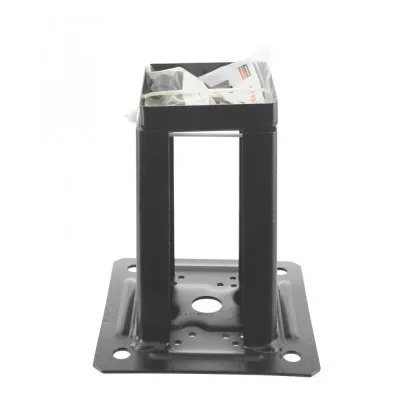 Quadratischer Gartenpfosten - SCHWARZE Ausführung - Réf. KITFIX PPJNC70PB