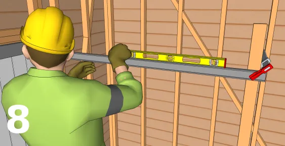 Anheben der Horizontallaufschiene