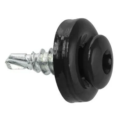Befestigung für Aluminium-Lamellen – mit EPDM-Dichtung – mit farbigem Schraubenkopf - Réf. WSBP-T-48019-9005_10
