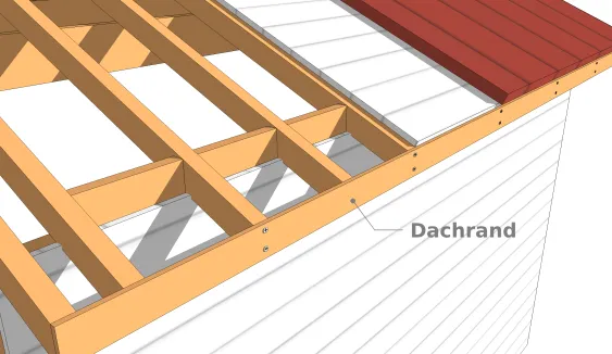 Vordach mit Dachrand