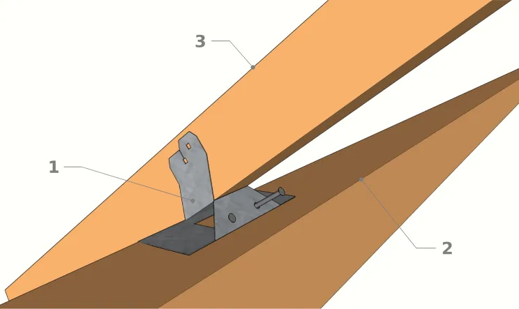 Sparrenhalter mit einstellbarer Neigung