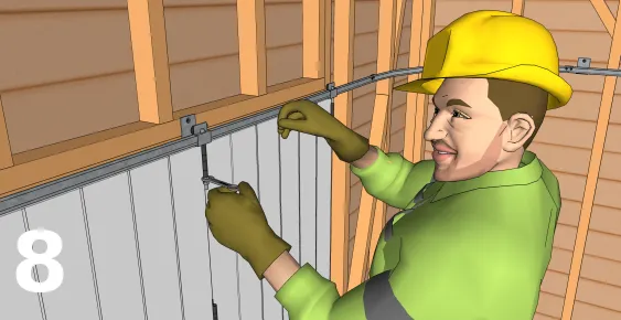 Ziehen Sie die Paneelmuttern fest