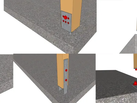 FBM80x : Befestigung eines Pfostens an Beton