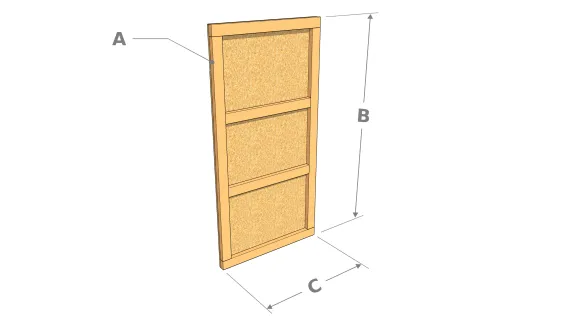 Holztafel-Tür