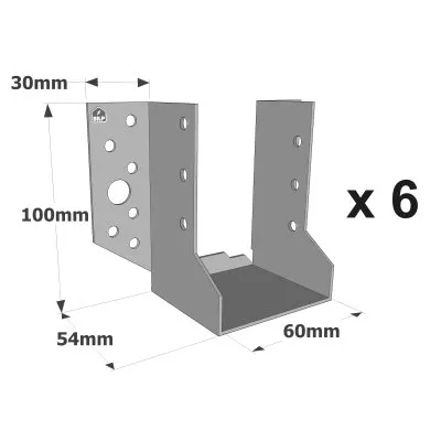Balkenschuhe mit außenliegenden Schenkeln, SBE ECONOMIC-Serie (Dicke 1,5 mm, Tiefe 55 mm) - Réf. SBE60/100_6