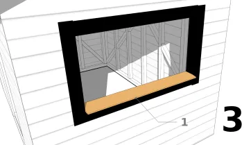 Die Fensterbank sollte ein wenig über