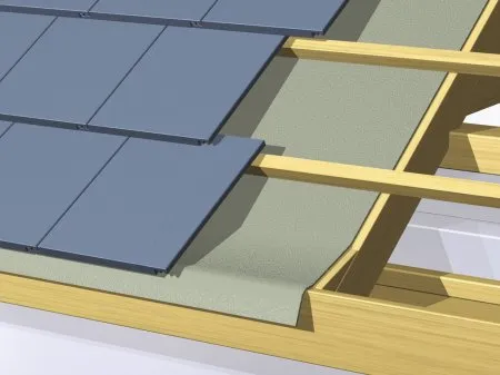 Die Verlegung einer flexiblen Dachfolie auf einem Dach