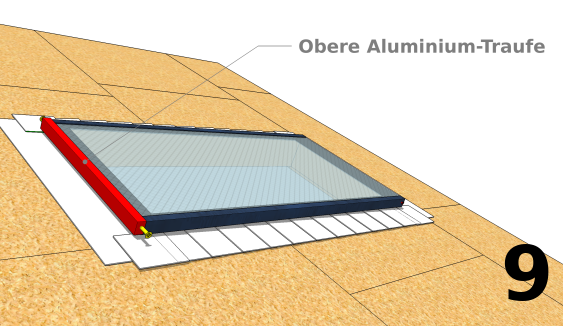 Eine Traufe aus Aluminium