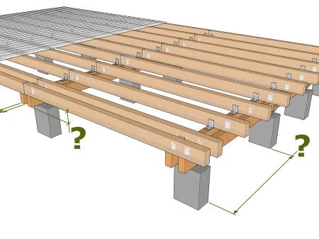 Fall einer einfachen Holzplattform (Holzterrasse oder Mezzanin)