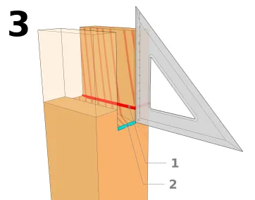 Prüfen Sie die Basis gegen die Markierungen