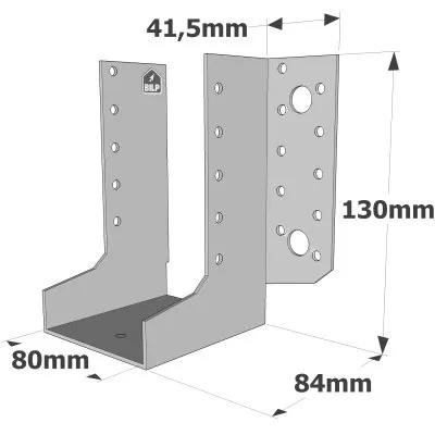 Balkenschuhe mit außenliegenden Schenkeln, SAE CLASSIC-Serie (Dicke 2 mm, Tiefe 84 mm) - Réf. SAEL340/80/2