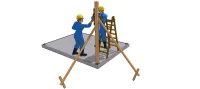 Vorschaubild des Artikels : Montage eines Pfostens auf einem flachen Fundament (Technik 2)