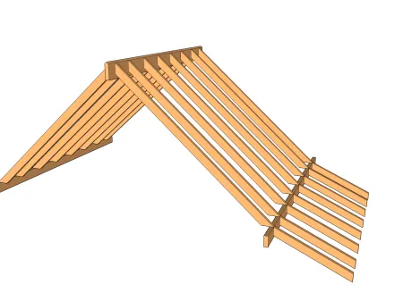 Anatomie eines Dachstuhls mit Aufschieblingen