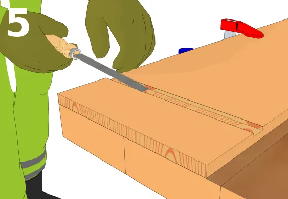 Endbearbeitung mit einer Holzfeile