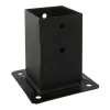 Quadratischer Gartenpfostenfuß - Ausführung SCHWARZ - Réf. PPJBT70PB