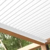 SUNDIY Dachrinnen in Weiß RAL 9010 auf bioklimatischer Pergola mit Aluminiumlamellen