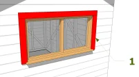 Einbau der Fensterverkleidung