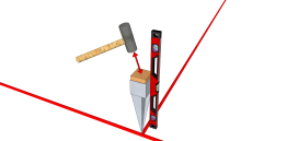 den Pfostenträger einschlagen