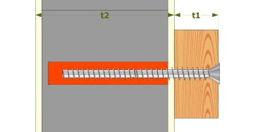 Schema für die Befestigung einem Wandbalken an einer Fassade