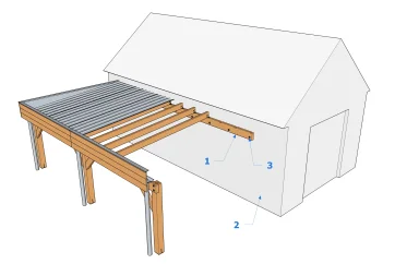 Carport-Rückseite