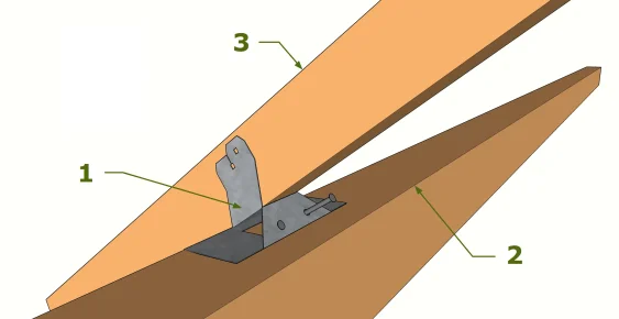 Sparrenhalter mit einstellbarer Neigung