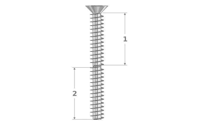 Gewinde der HECO-TOPIX-CombiConnect-Schraube 